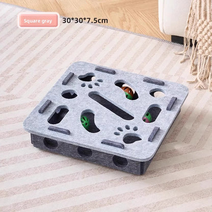 Interactive Cat Maze Toy with Bells and Balls