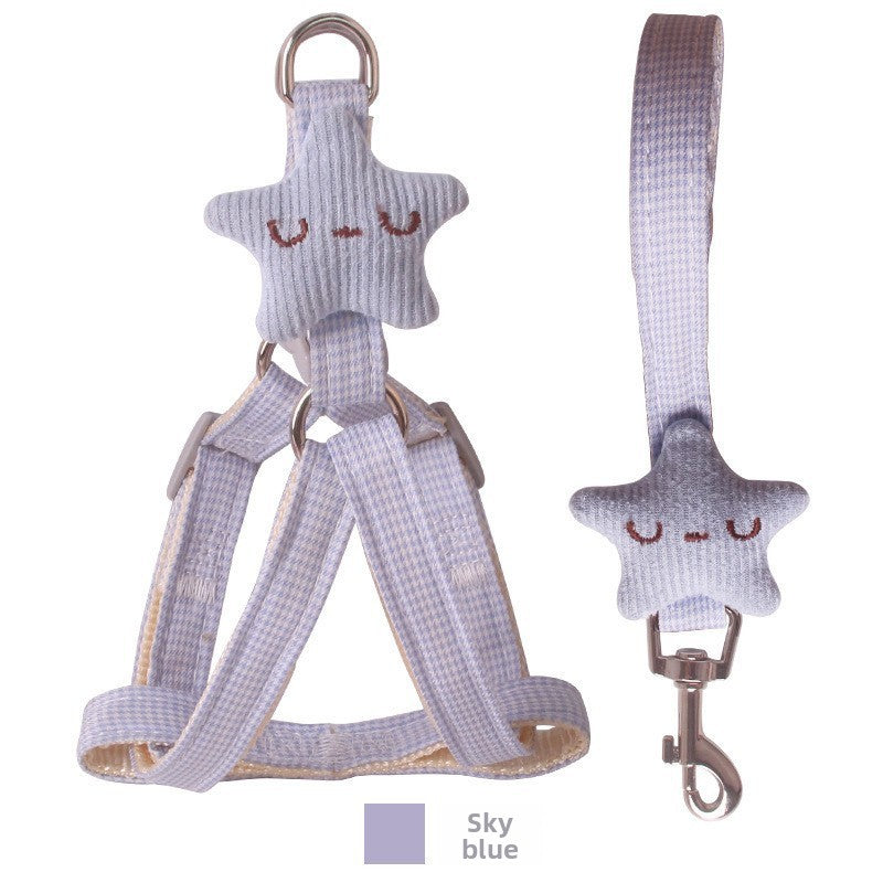 Adjustable Dog Leash Harness with Chest Strap