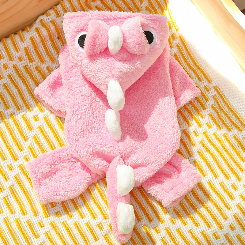 Four-Legged Pet Dinosaur Costume Winter Dog Cat Clothing