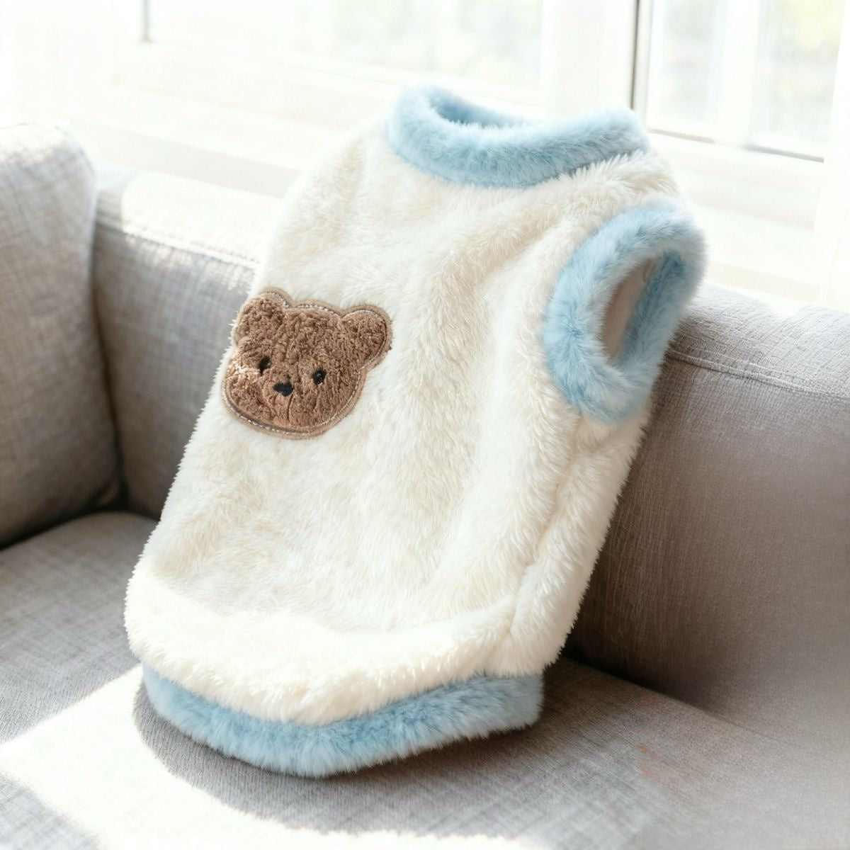 Cartoon Embroidered Plush Pet Vest