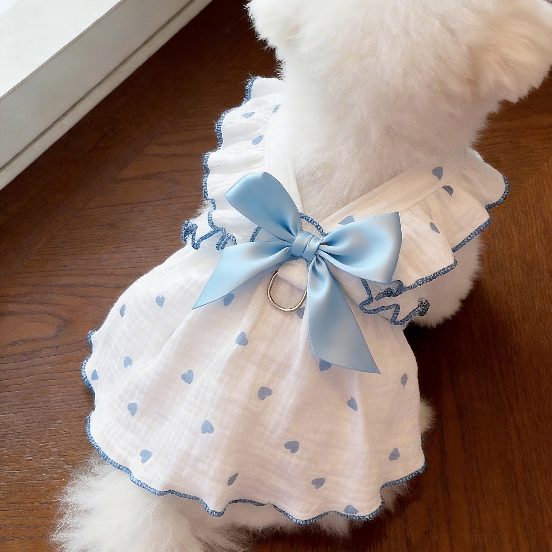 Pet Anti-Shedding Summer Dress with Leash