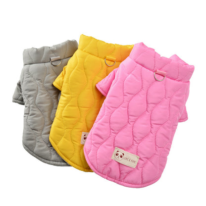 Cross-Border New Autumn and Winter Pet Clothes, Diamond Pattern Cotton Clothes, Warm Dog Clothes, Bread Cotton Clothes, Pet Clothing Wholesale