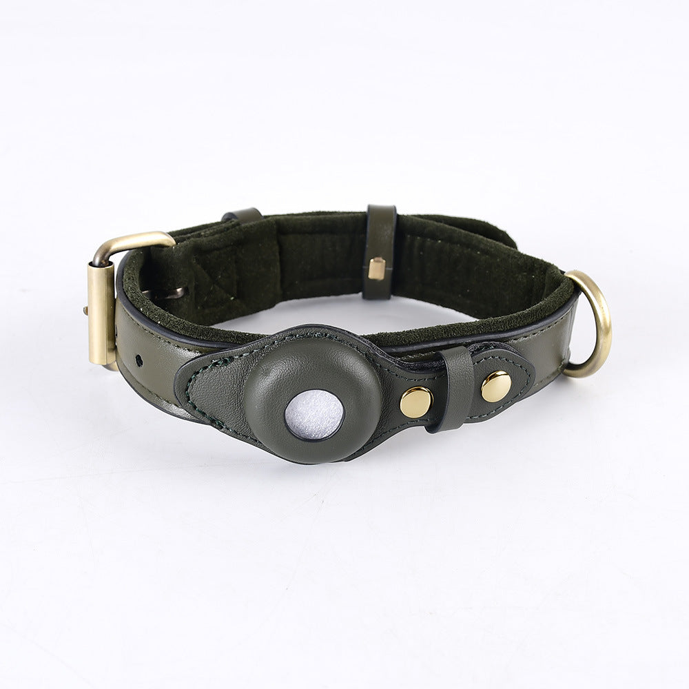 AirTag Dog Collar & Leash Set | Soft Suede AirTag Collar