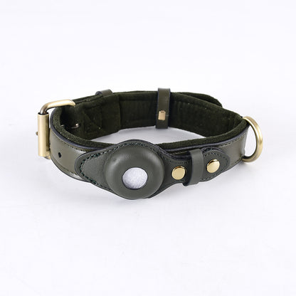 AirTag Dog Collar & Leash Set | Soft Suede AirTag Collar