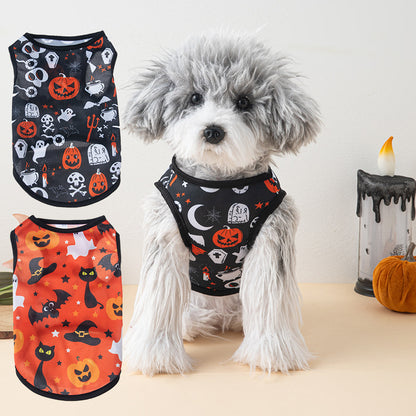 Halloween Pet Vest Pumpkin Print
