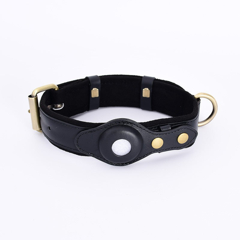 AirTag Dog Collar & Leash Set | Soft Suede AirTag Collar