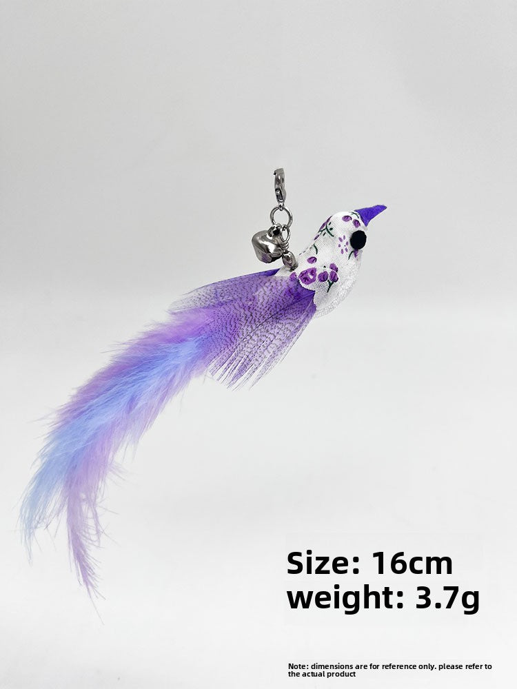 Interactive Cat Teaser Wand with Replaceable Heads