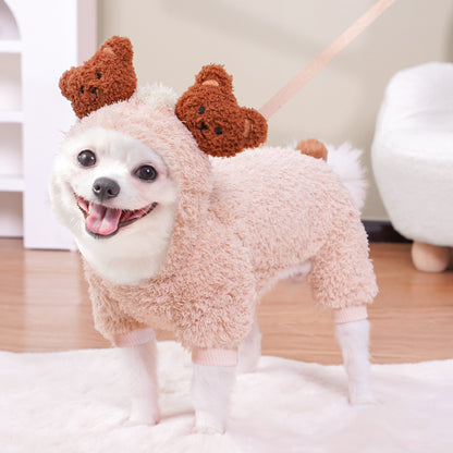 Four-Legged Pet Dinosaur Costume Winter Dog Cat Clothing