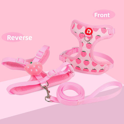 Adjustable Fruit Print Dog Harness