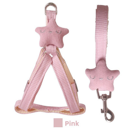 Adjustable Dog Leash Harness with Chest Strap