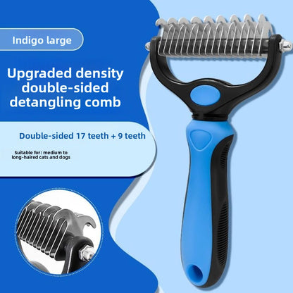 Pet Double-sided Open Knotted Comb Comb Massage Comb Cleaning Beauty Cat Comb Dog Pet Comb Pet Supplies Comb