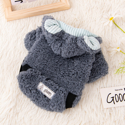 Autumn Thickened Fleece-Lined Dog Clothes for Corgis, Teddy Bears