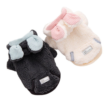Autumn Thickened Fleece-Lined Dog Clothes for Corgis, Teddy Bears