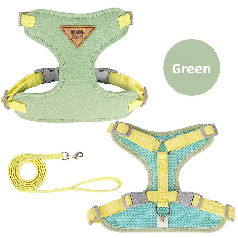 Adjustable Pet Harness Vest with Leash Rope