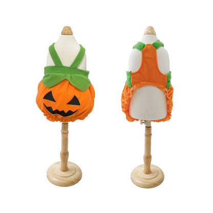 Pumpkin Pet Harness Dress Costume for Small Dogs and Cats