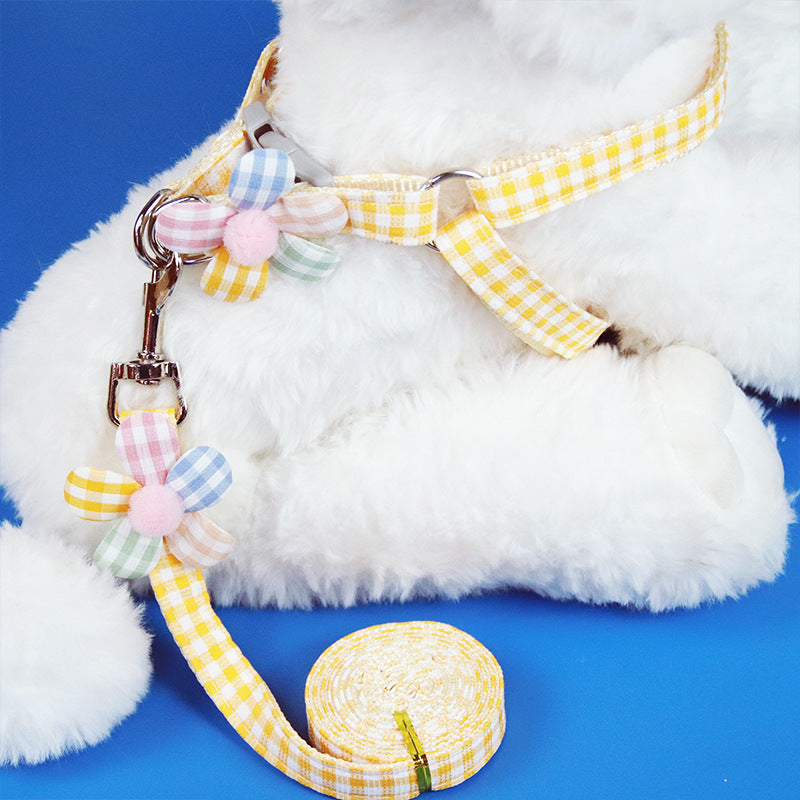 Adjustable Dog Leash Harness with Chest Strap
