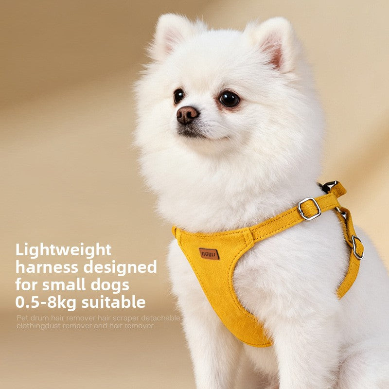 Adjustable Suede Pet Harness Leash for Small Dogs and Cats