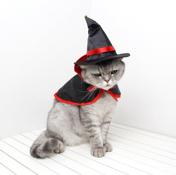 Pet Halloween Costume Cloak with Hat