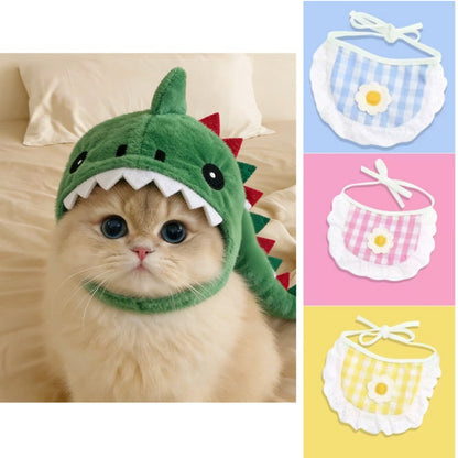 Adjustable Dinosaur Plush Cat Hat