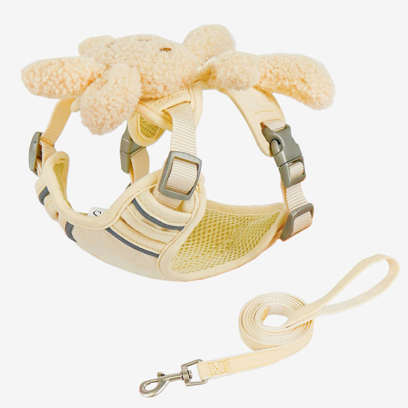 Adjustable Reflective Pet Harness with Leash