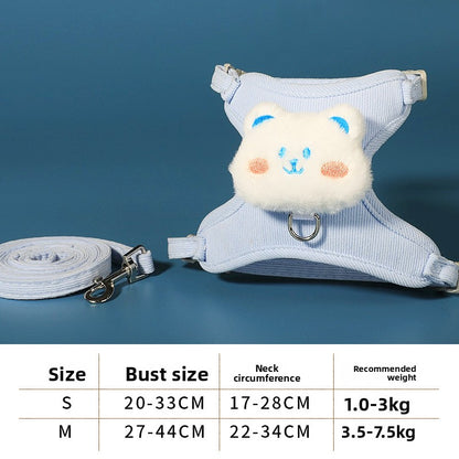 Adjustable Pet Harness with Traction Rope