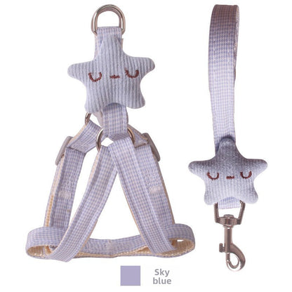 Adjustable Dog Leash Harness with Chest Strap