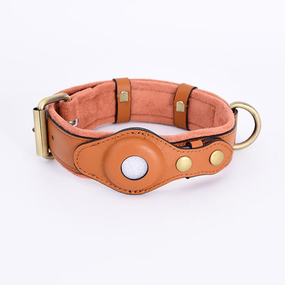 AirTag Dog Collar & Leash Set | Soft Suede AirTag Collar
