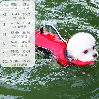 Dog Buoyancy Vest with Reflective Strips