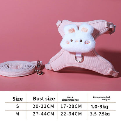 Adjustable Pet Harness with Traction Rope
