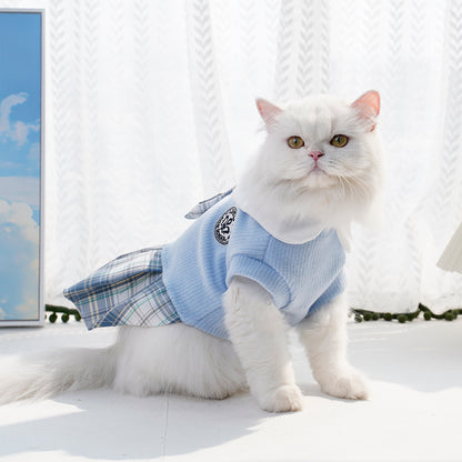 Pet Plaid Dress for Dogs and Cats