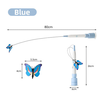 Electric Cat Teaser Wand with Suction Cup