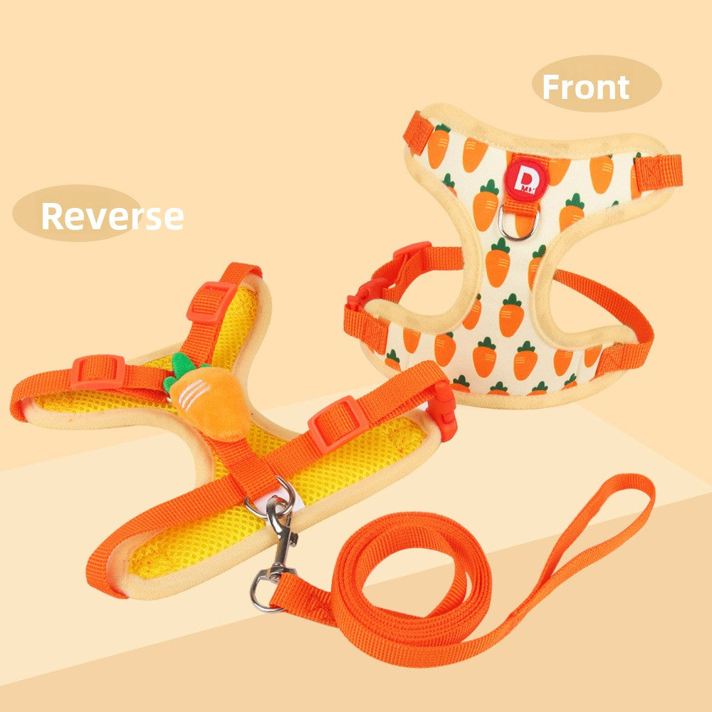 Adjustable Fruit Print Dog Harness