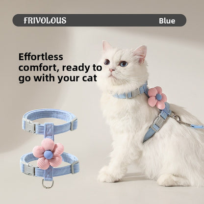 Adjustable Cat Harness Leash with Anti-Escape Design