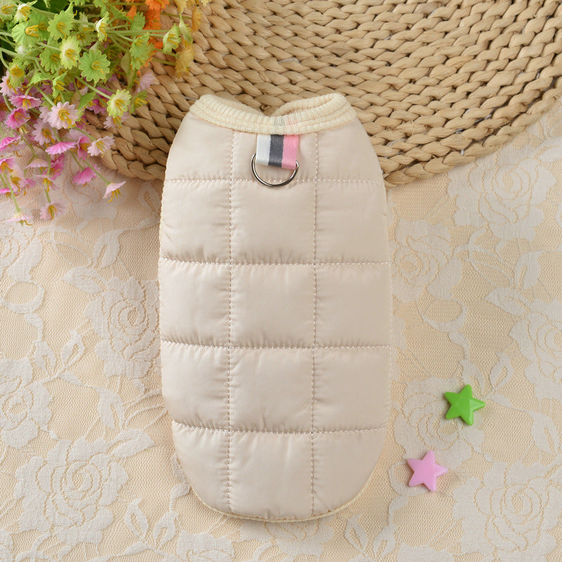 Simple Pet Dog Cat Cotton Coat Winter Clothes