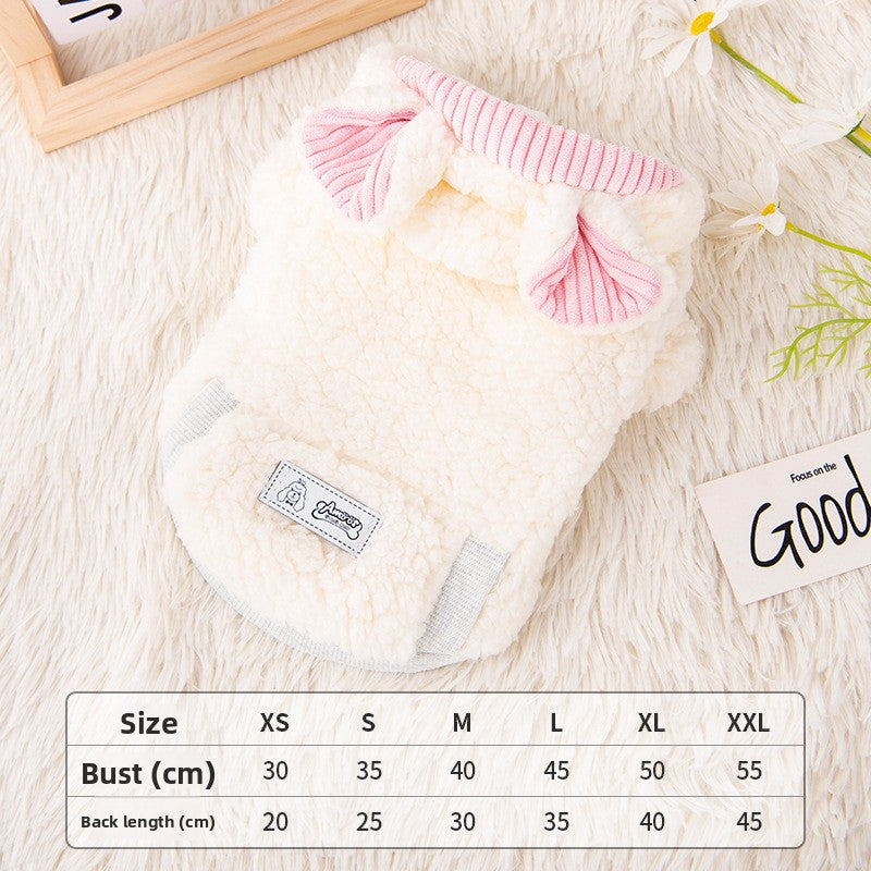 Autumn Thickened Fleece-Lined Dog Clothes for Corgis, Teddy Bears