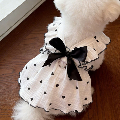 Pet Anti-Shedding Summer Dress with Leash