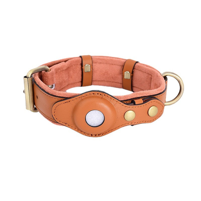 AirTag Dog Collar & Leash Set | Soft Suede AirTag Collar