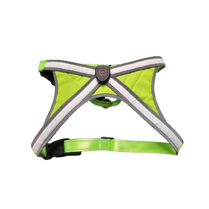 Cross Double Light Strip Pet Dog Vest USB Charging Dog Warning Clothes Luminous Harness