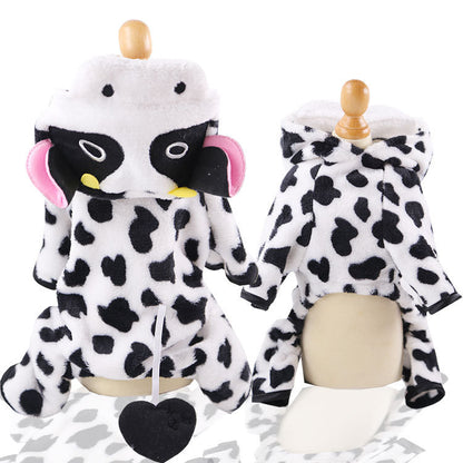 Four-Legged Pet Dinosaur Costume Winter Dog Cat Clothing
