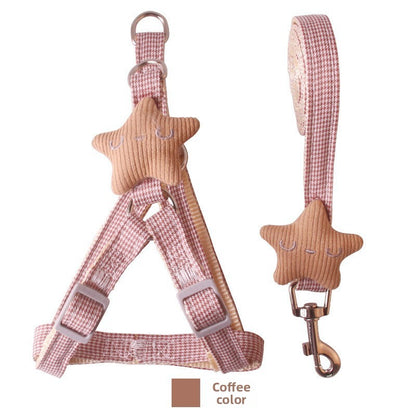 Adjustable Dog Leash Harness with Chest Strap