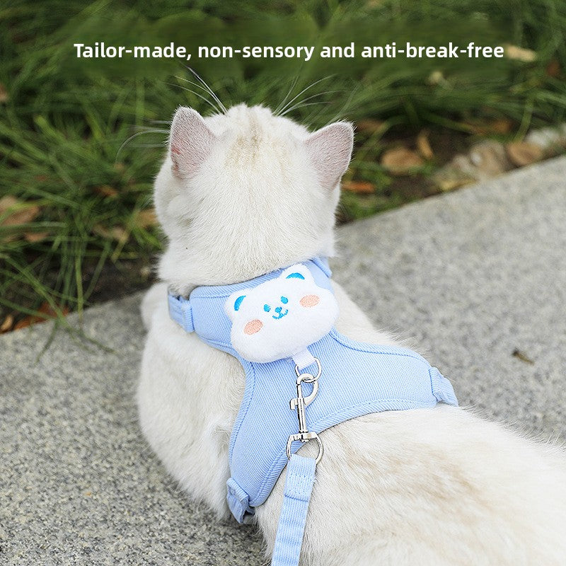 Adjustable Pet Harness with Traction Rope