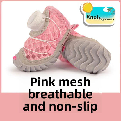 Soft Sole Dog Shoes with Snap Buttons